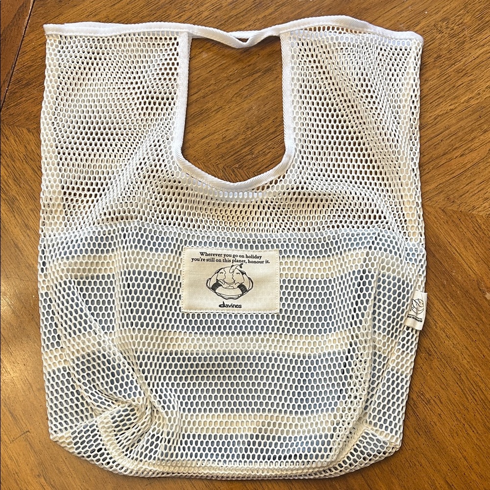 Davines Cream Mesh Tote Bag